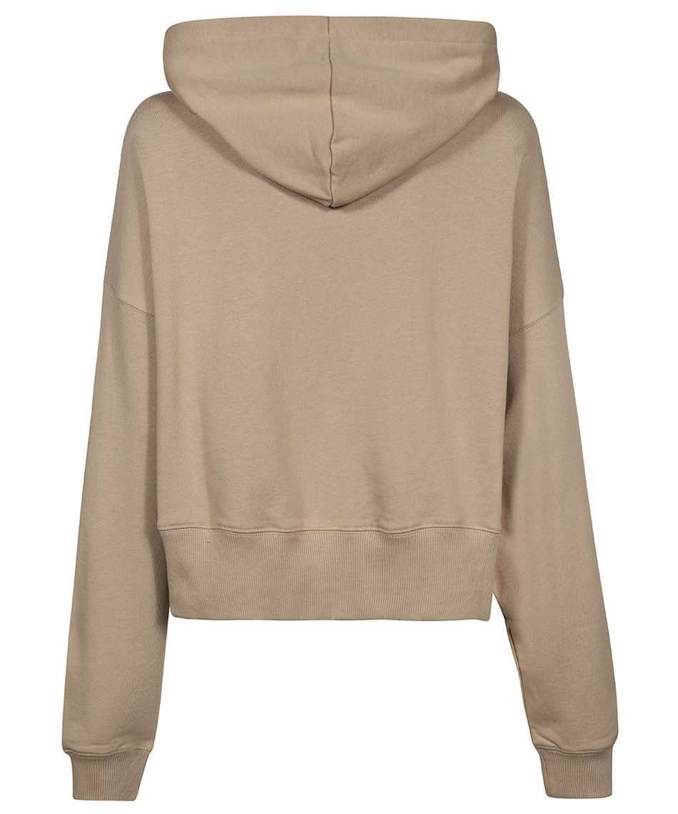 Msgm Cotton Hoodie In Nude