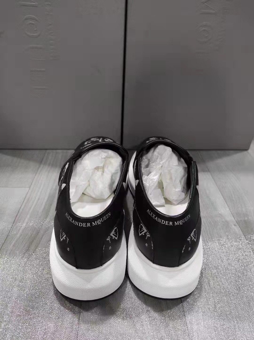 Alexander Mcqueen Butterfly Printed Sneakers In Black