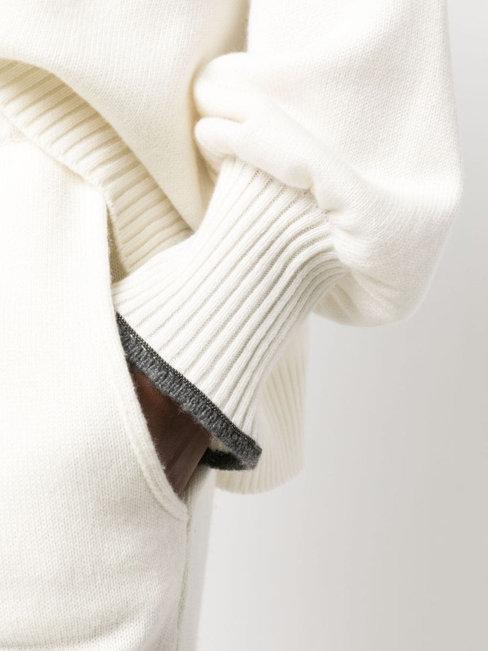 Brunello Cucinelli Crew-neck Cashmere Jumper In White