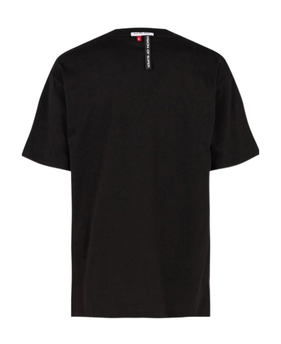 Vision Of Super Graphic-print Cotton T-shirt In Black