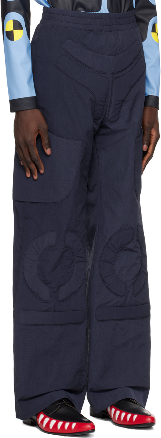 Walter Van Beirendonck Navy Space Trousers In Black