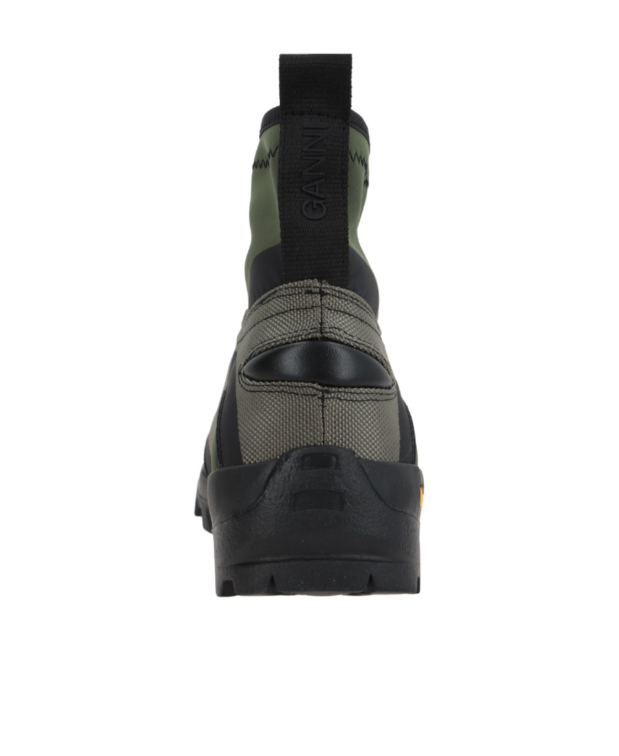 Ganni Logo-patch High-top Sneakers In Black