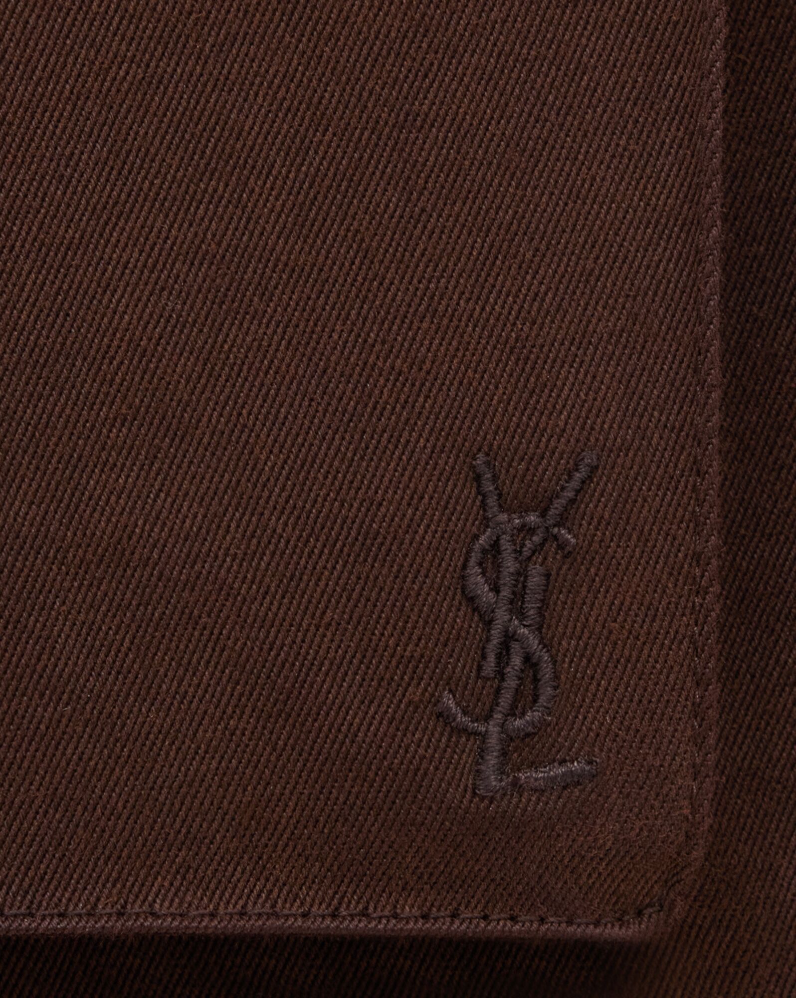 Saint Laurent Logo-embroidered Trousers In Red