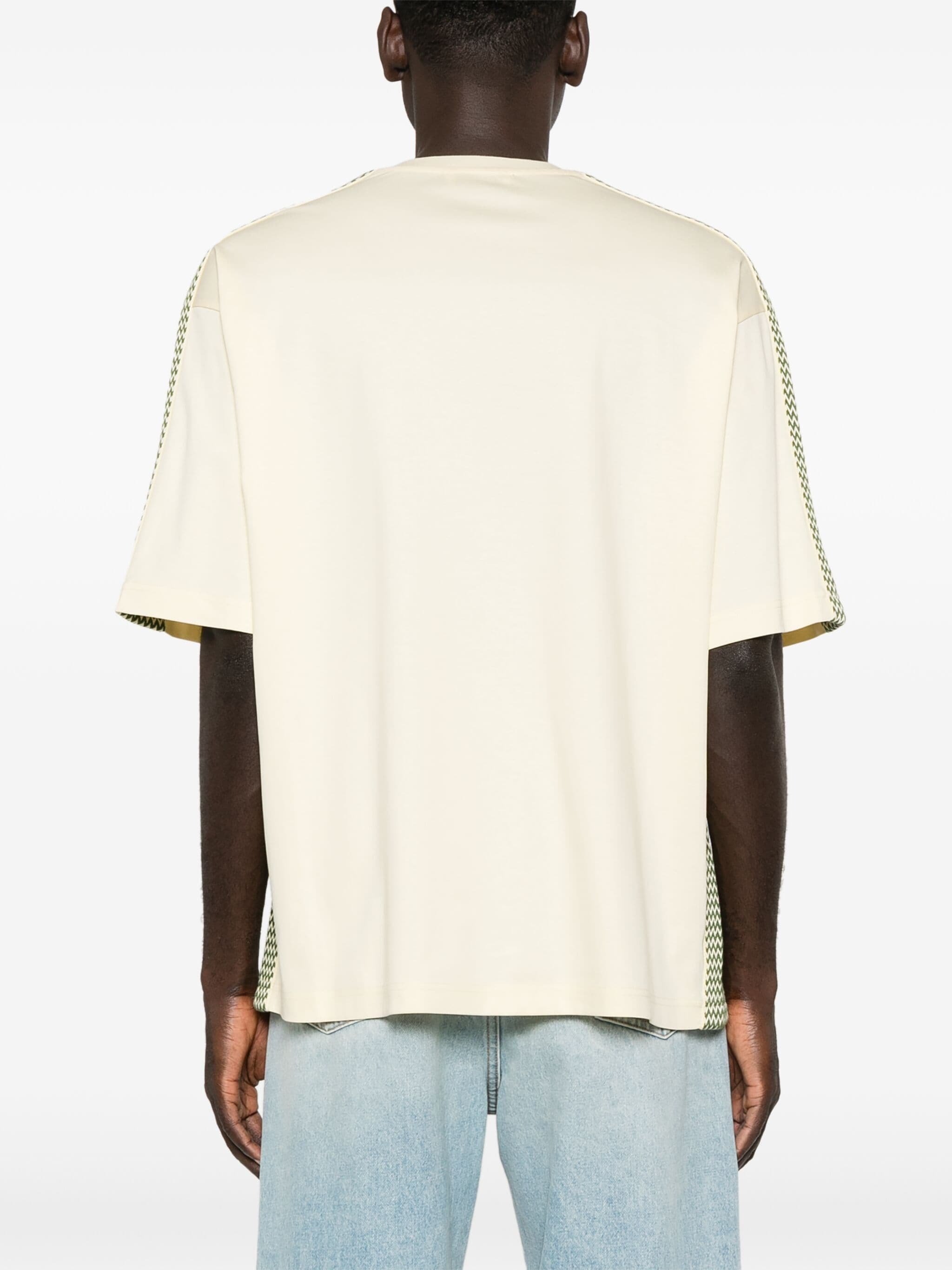 Lanvin Logo-embroidered Cotton T-shirt In White