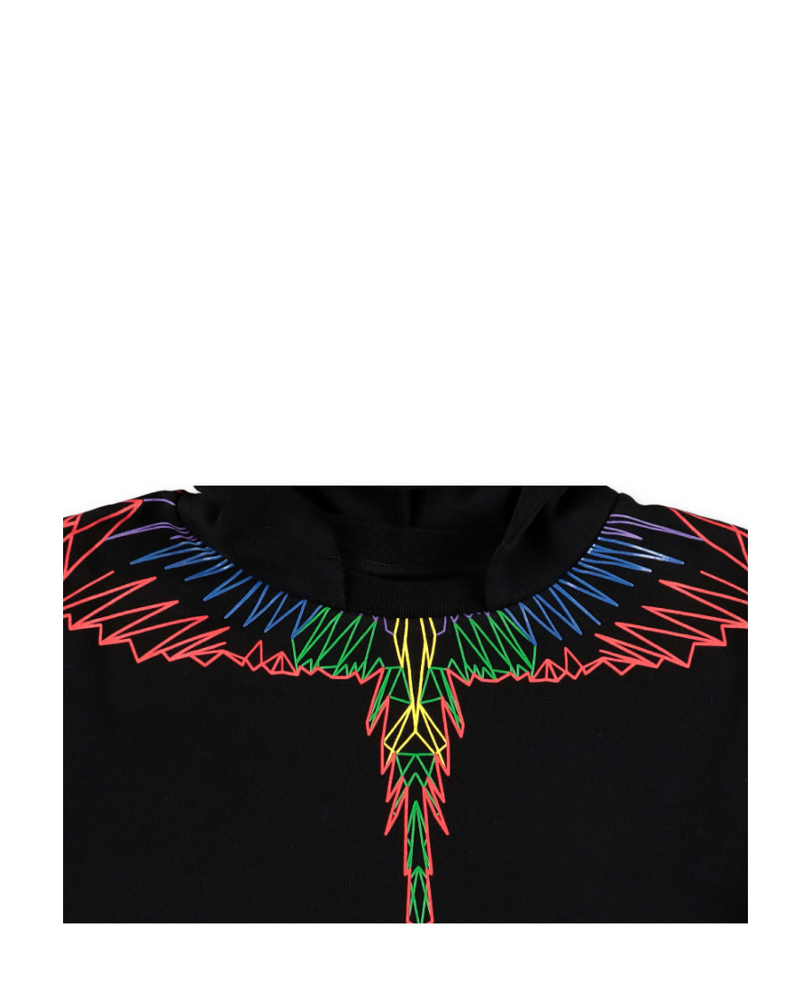 Marcelo Burlon County Of Milan Teen Wings Print Hoodie In Black