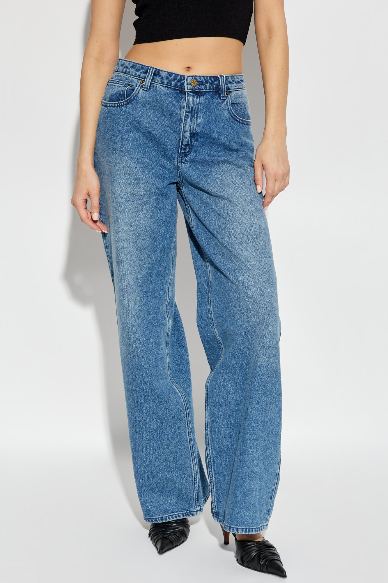 Michael Kors Belt-loop Jeans In Blue