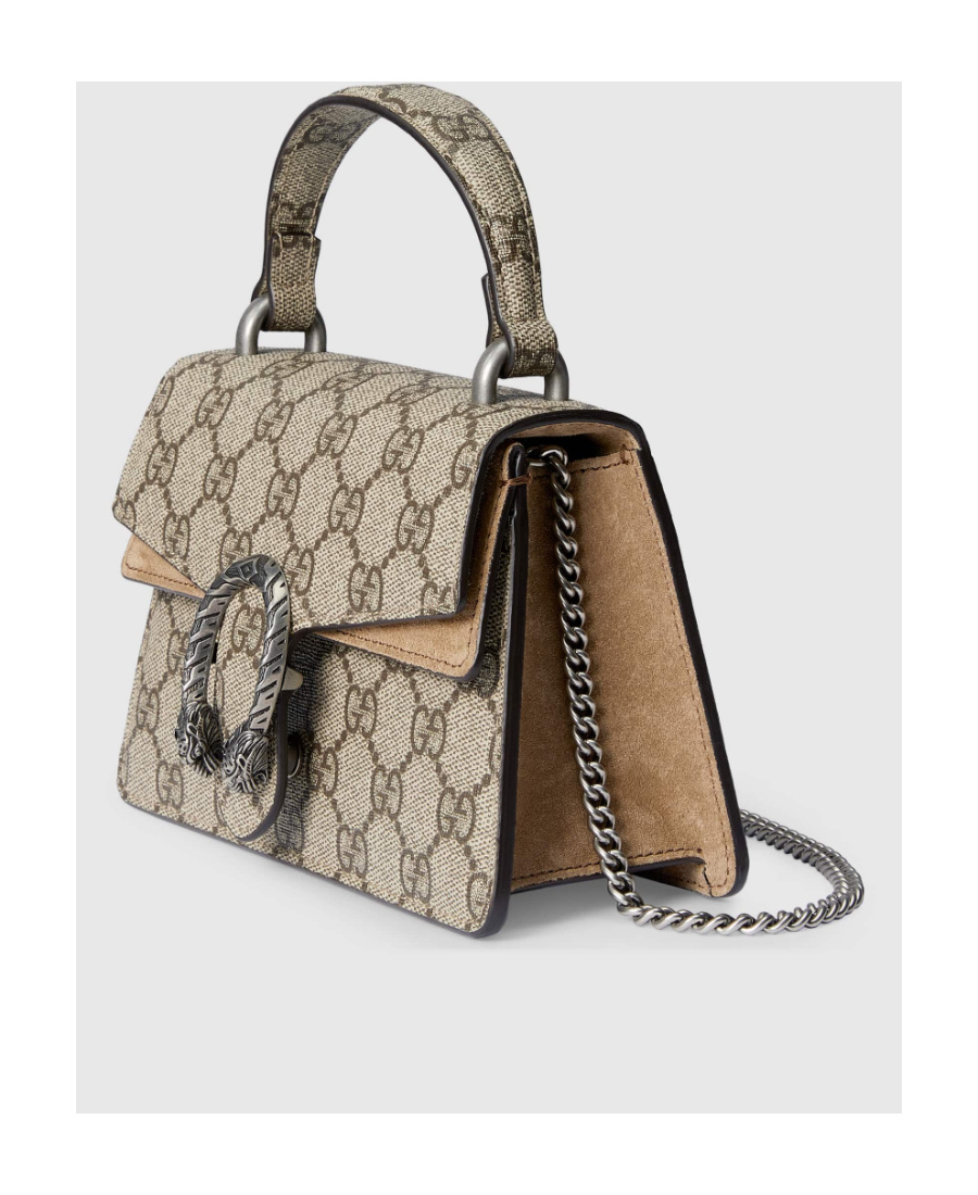 Gucci Women Beige Dionysus Mini Top Handle Bag In Nude