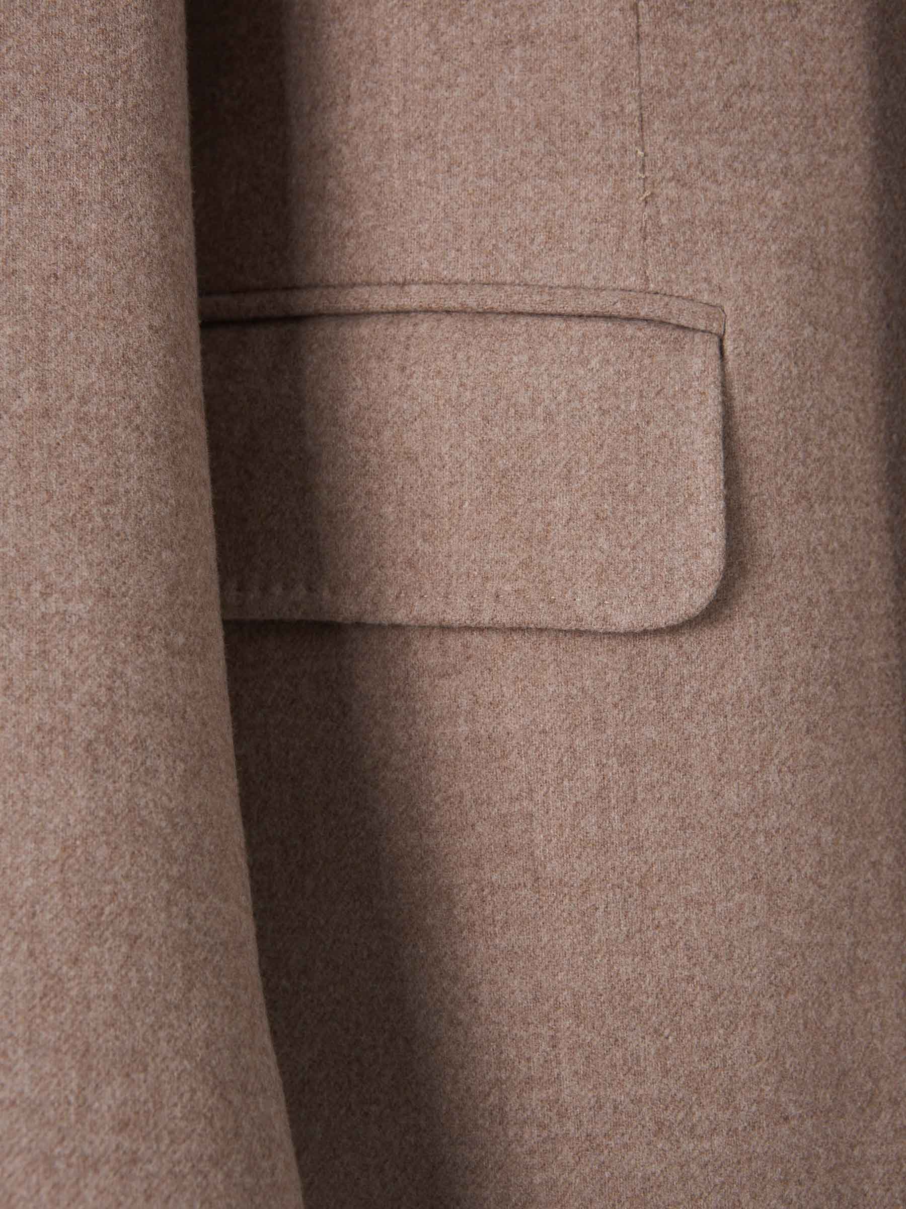 Canali Double-breasted Coat In Brown