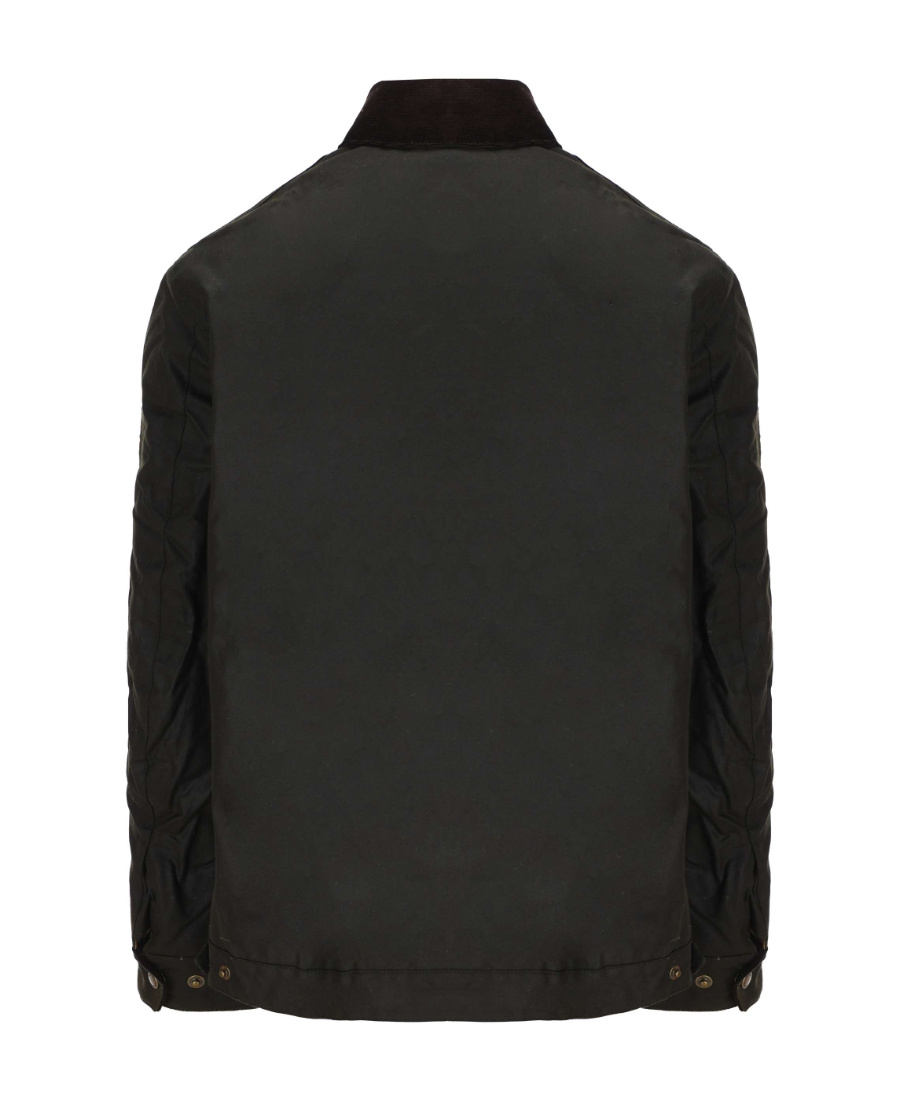 Barbour Logo-patch Cotton Workers Jacket In Black