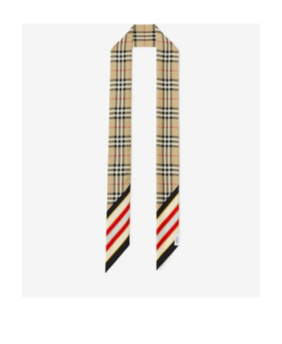 BURBERRY VINTAGE CHECK-PATTERN SKINNY SCARF