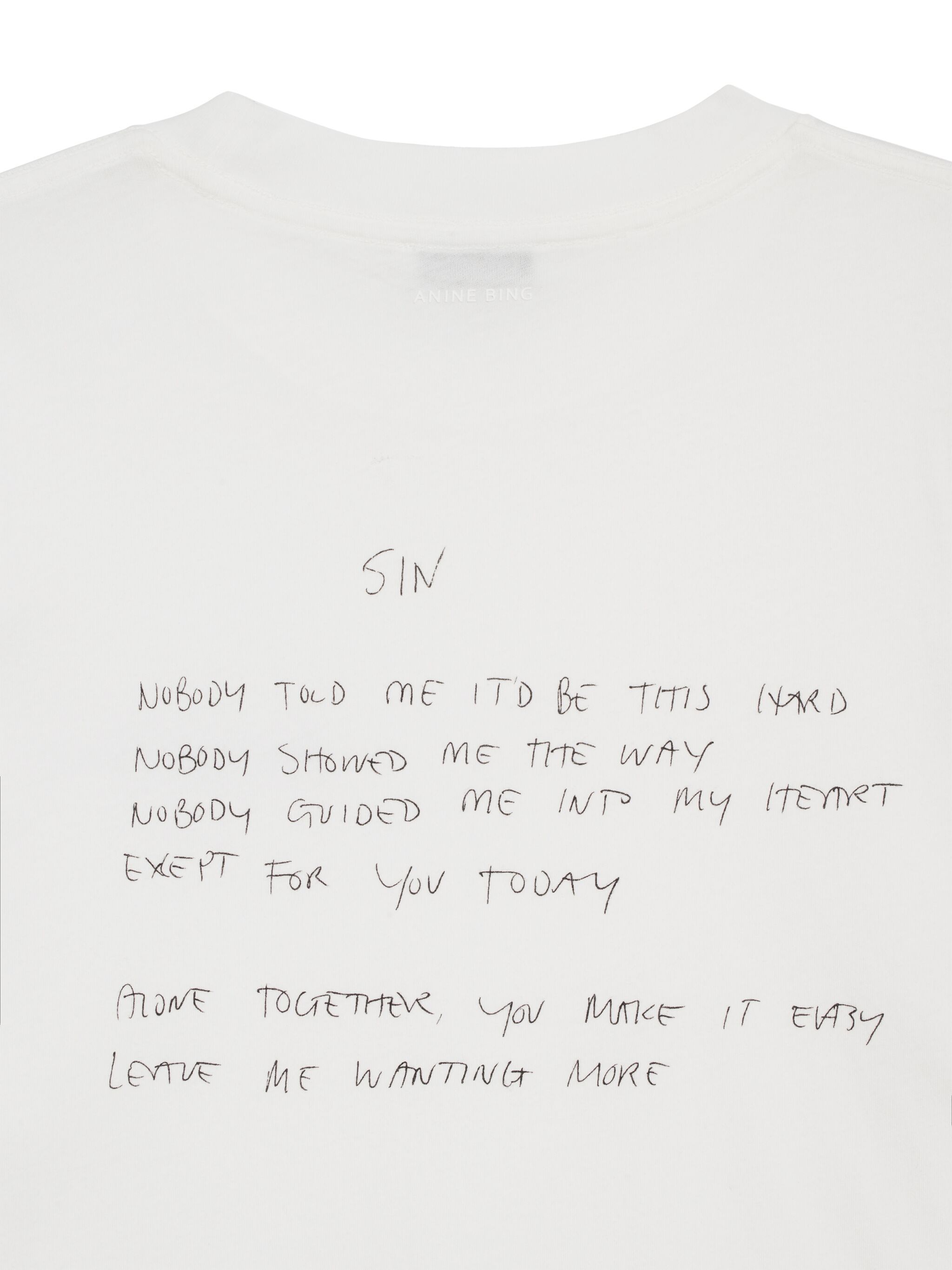 Shop Anine Bing Walker T-shirt In White