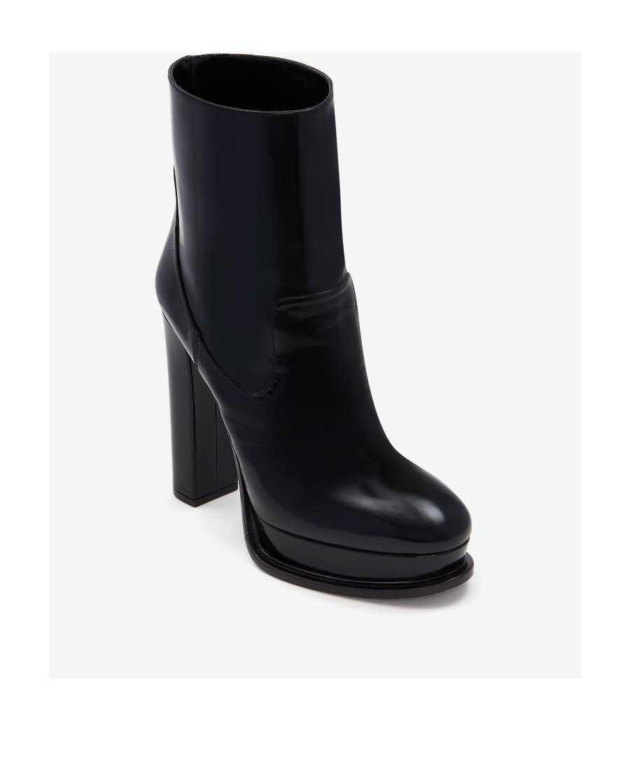Alexander Mcqueen Elevated Platform Boots With 12 Cm Heel For Women In Black