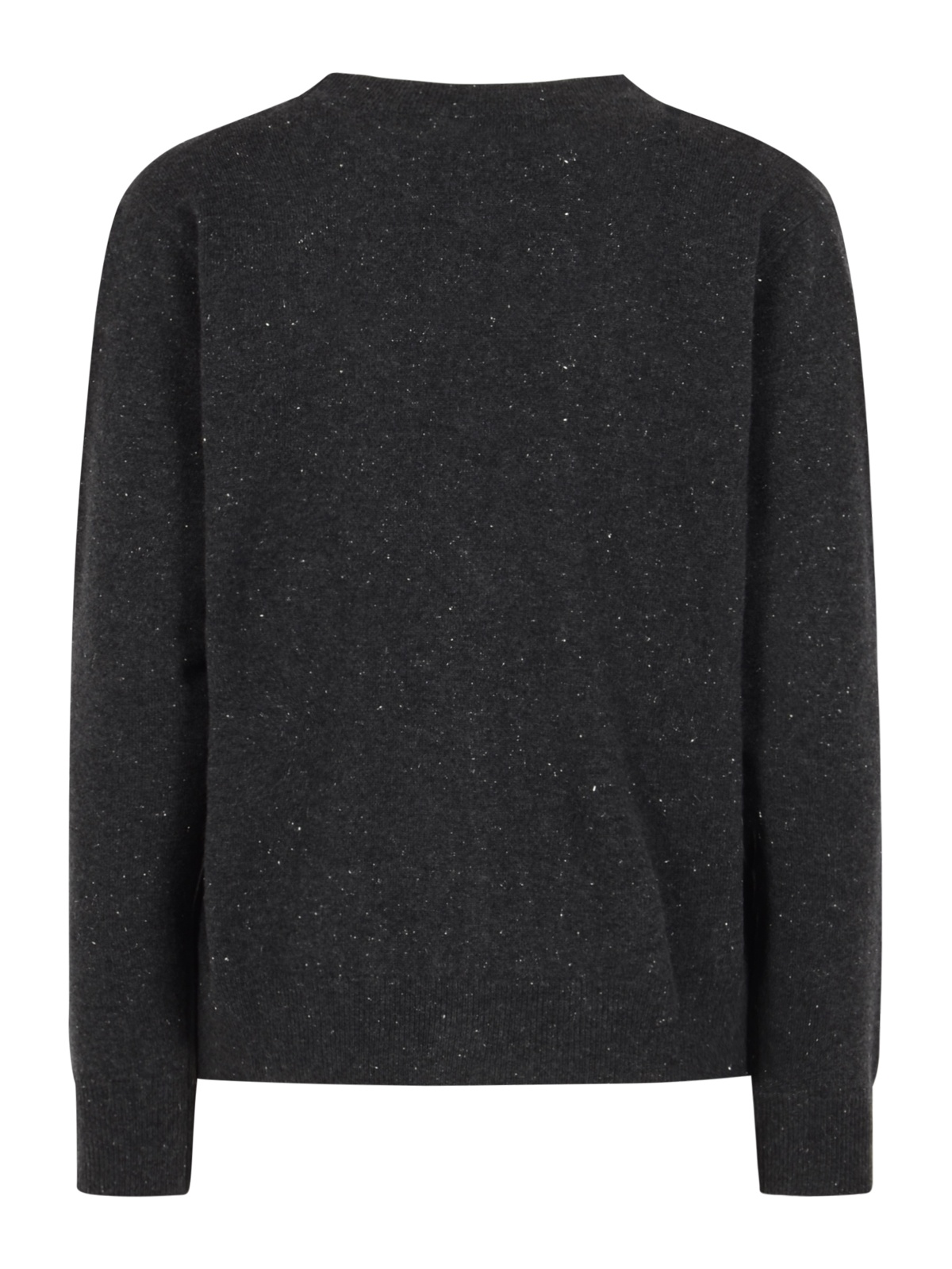 Peserico Button V-neck Sweater In Black