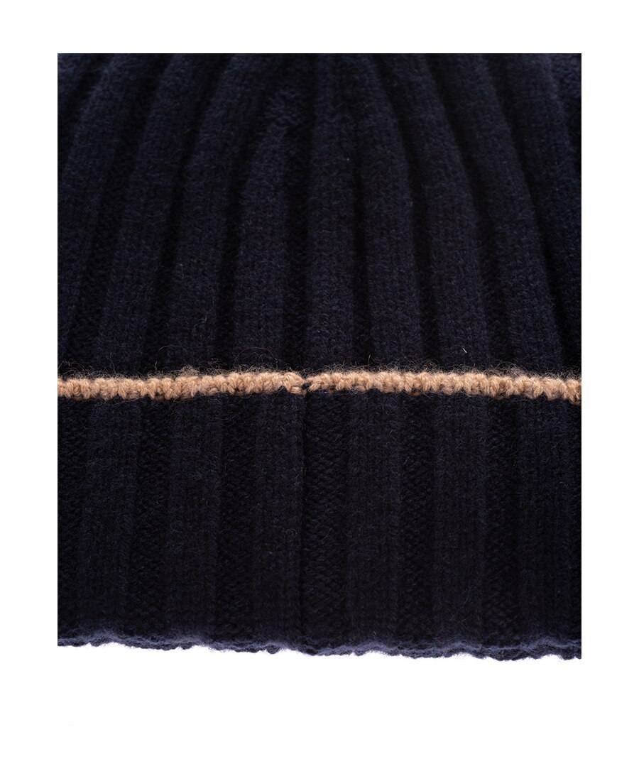 Brunello Cucinelli Ribbed Beanie In Black