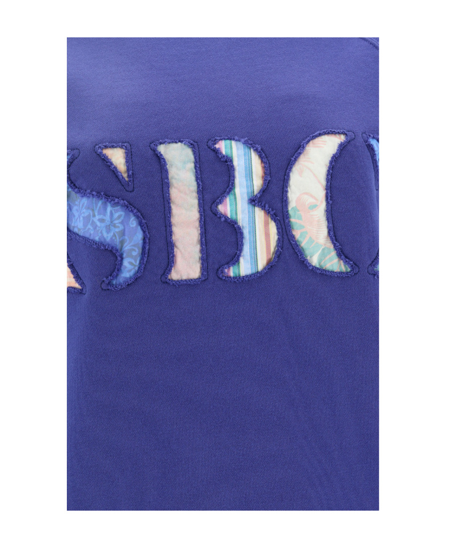 See By Chloé Logo Round-necked Sweater In Blue