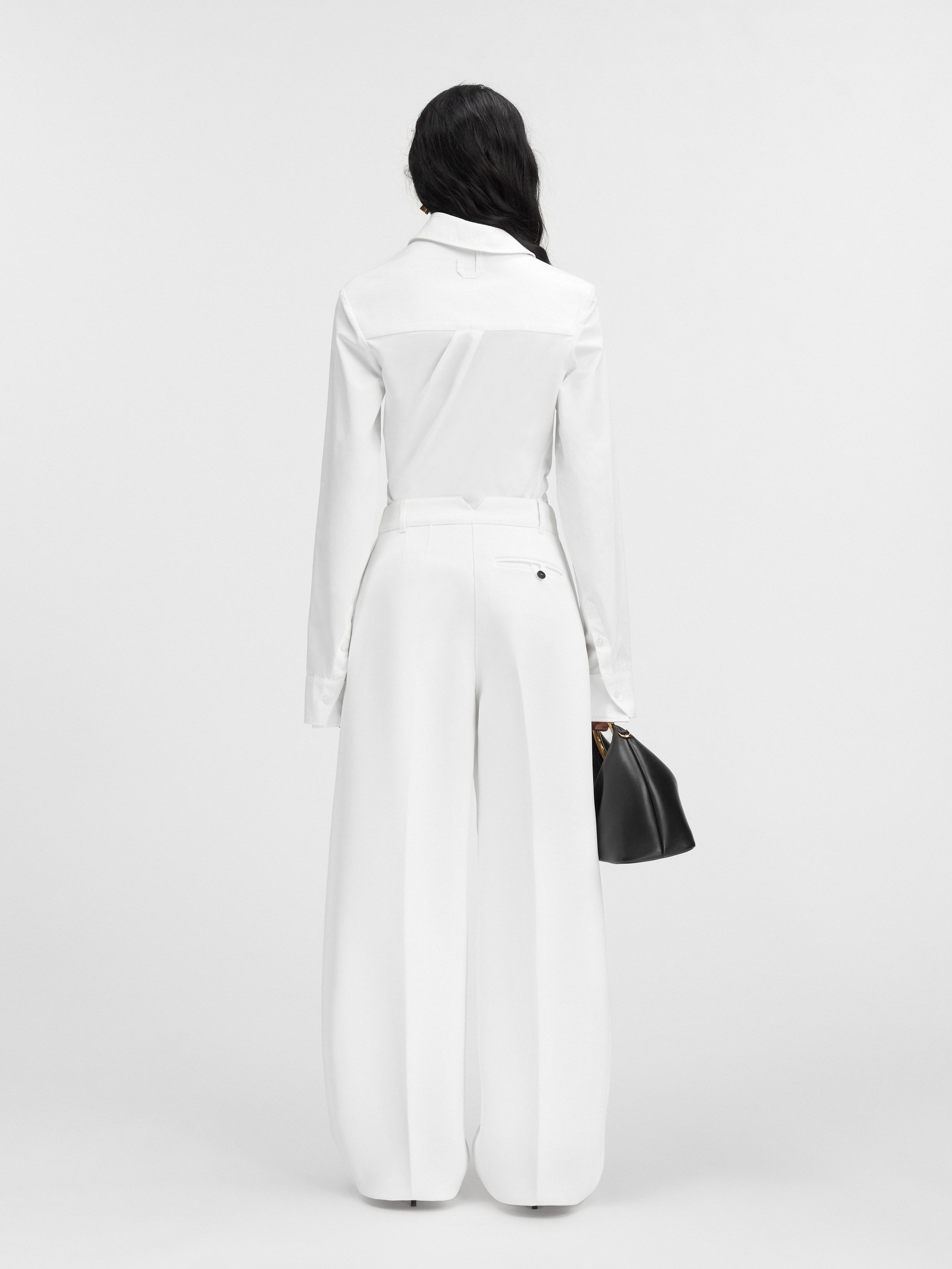 Jacquemus Le Pantalon Ovalo High Rise Pants In White
