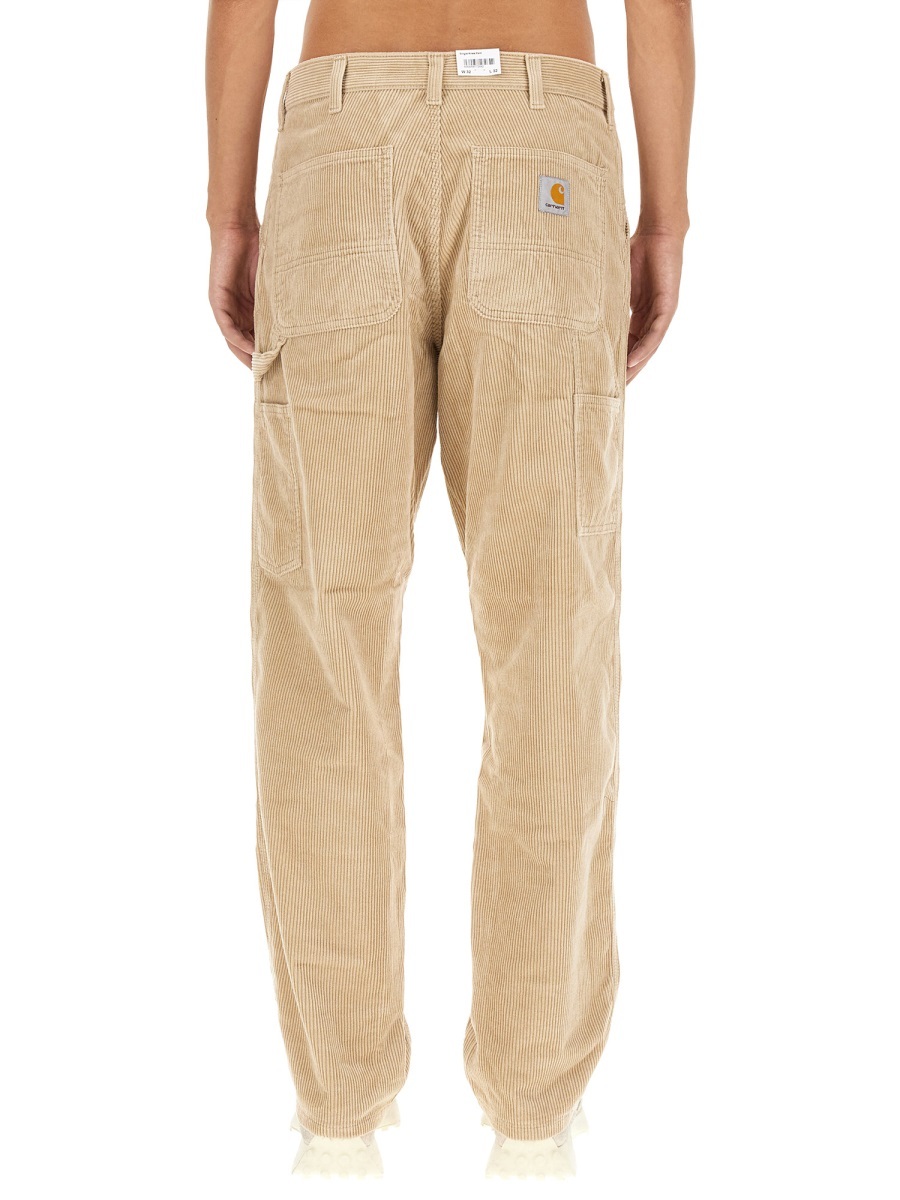 Carhartt Corduroy Trousers With Back And Side Pockets In Nude