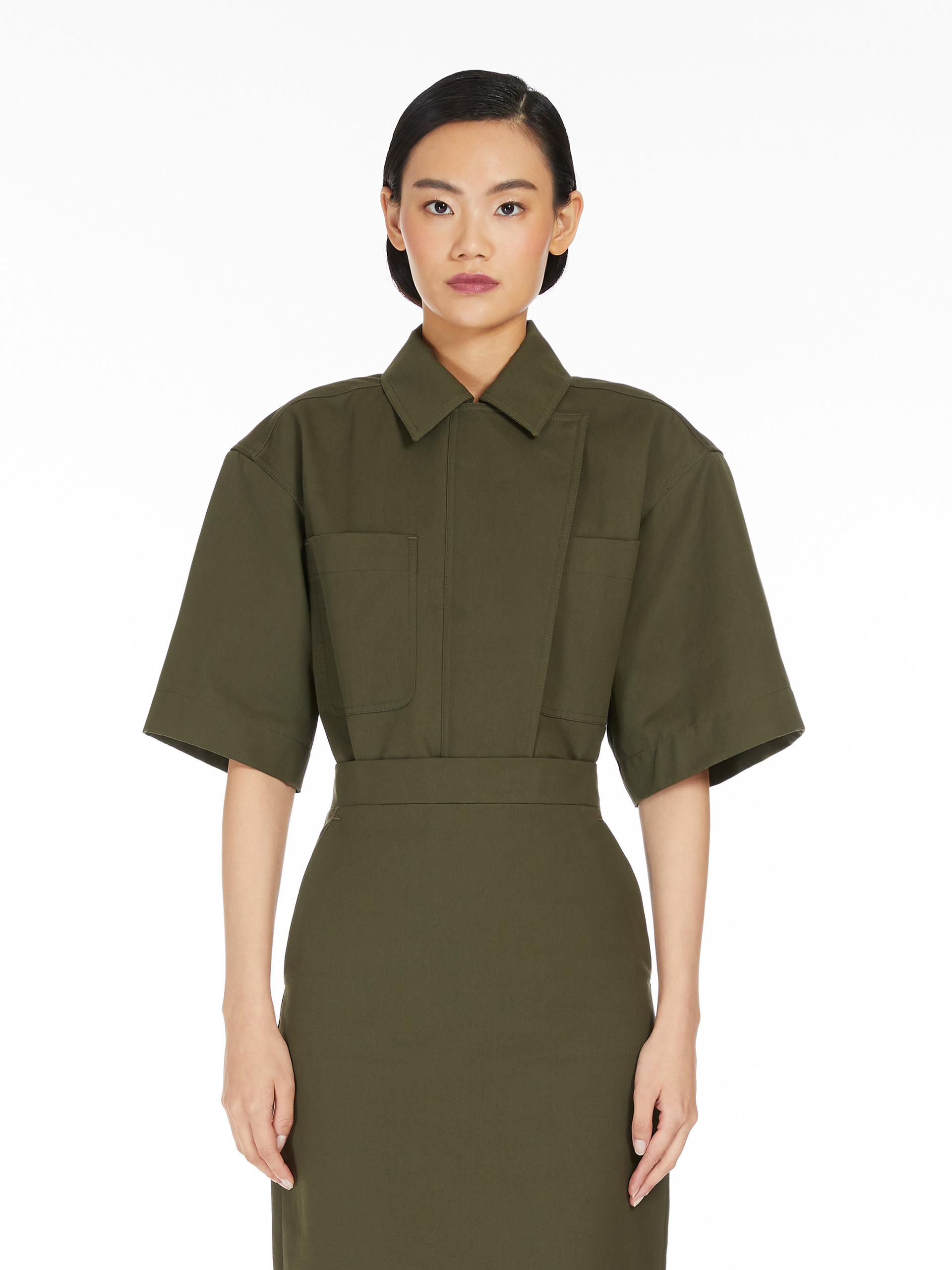 Max Mara Mela Short Sleeve Shirt In Green