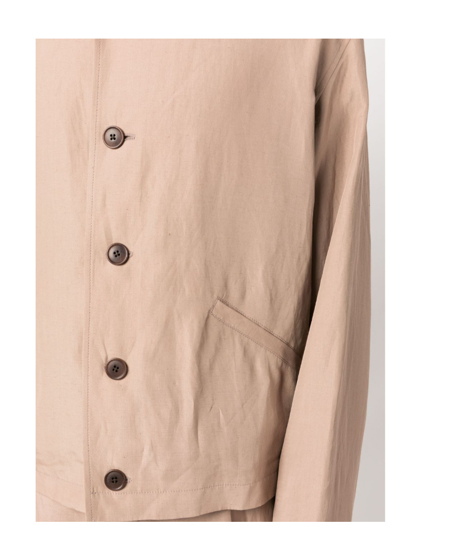 Lemaire Button-up Jacket In Nude