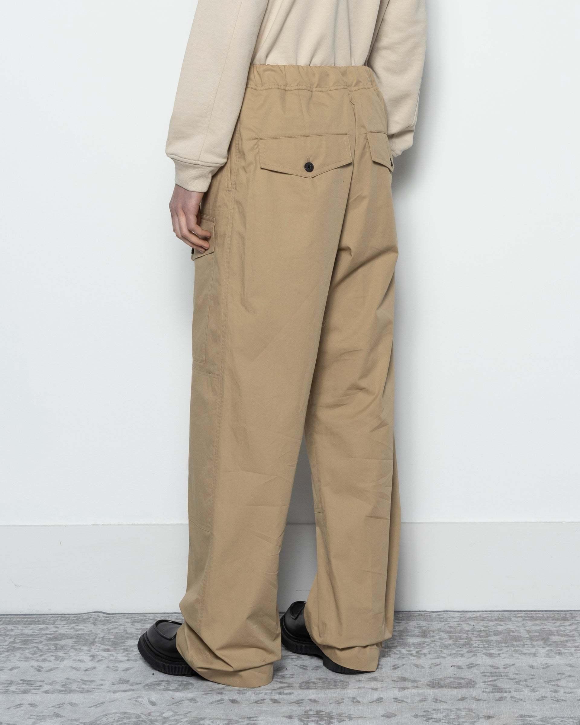 Dries Van Noten Cotton With Drawstring Trousers Beige In Beige