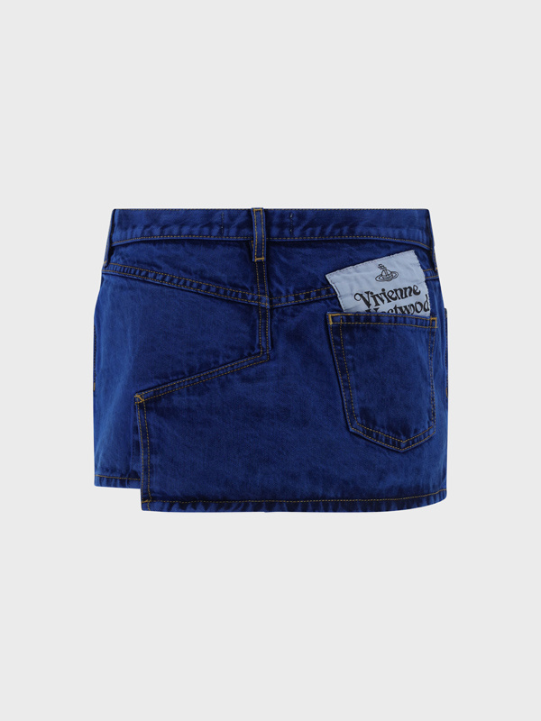 Vivienne Westwood Denim Foam Mini Skirt For In Blue