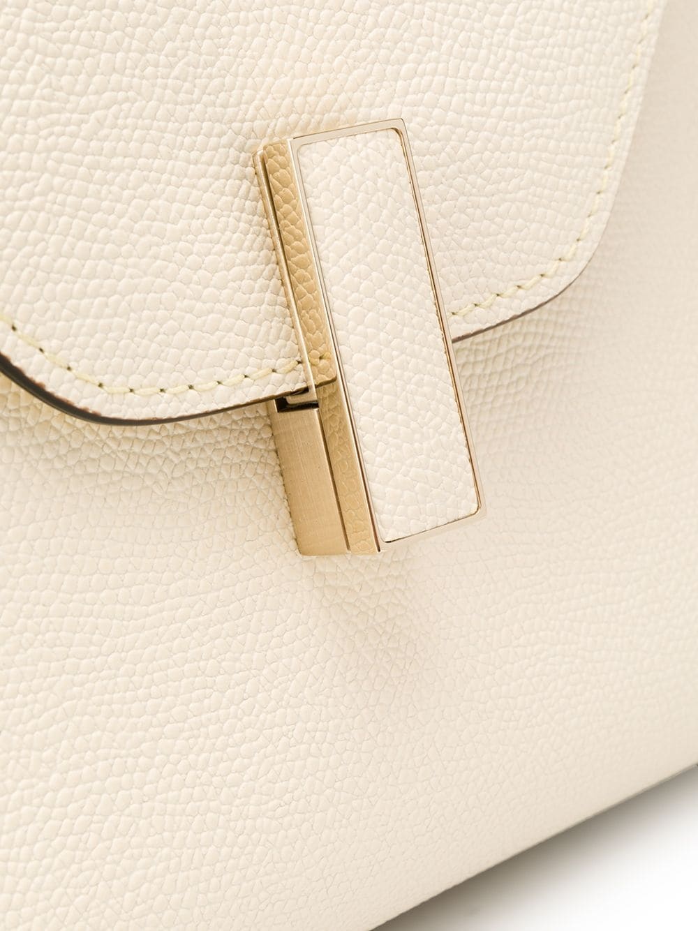 Valextra Micro Iside Grain Leather Top Handle Bag In Nude