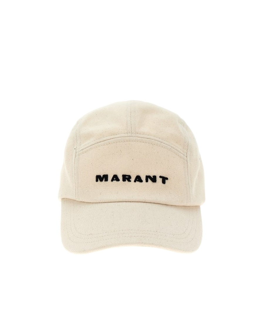Isabel Marant Tedji Cotton Twill Baseball Cap In Nude