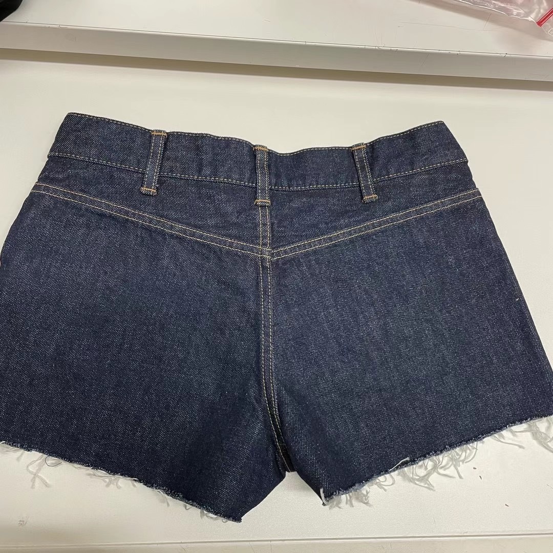Shop Celine Mini Shorts In Rinsed Wash Denim In Blue