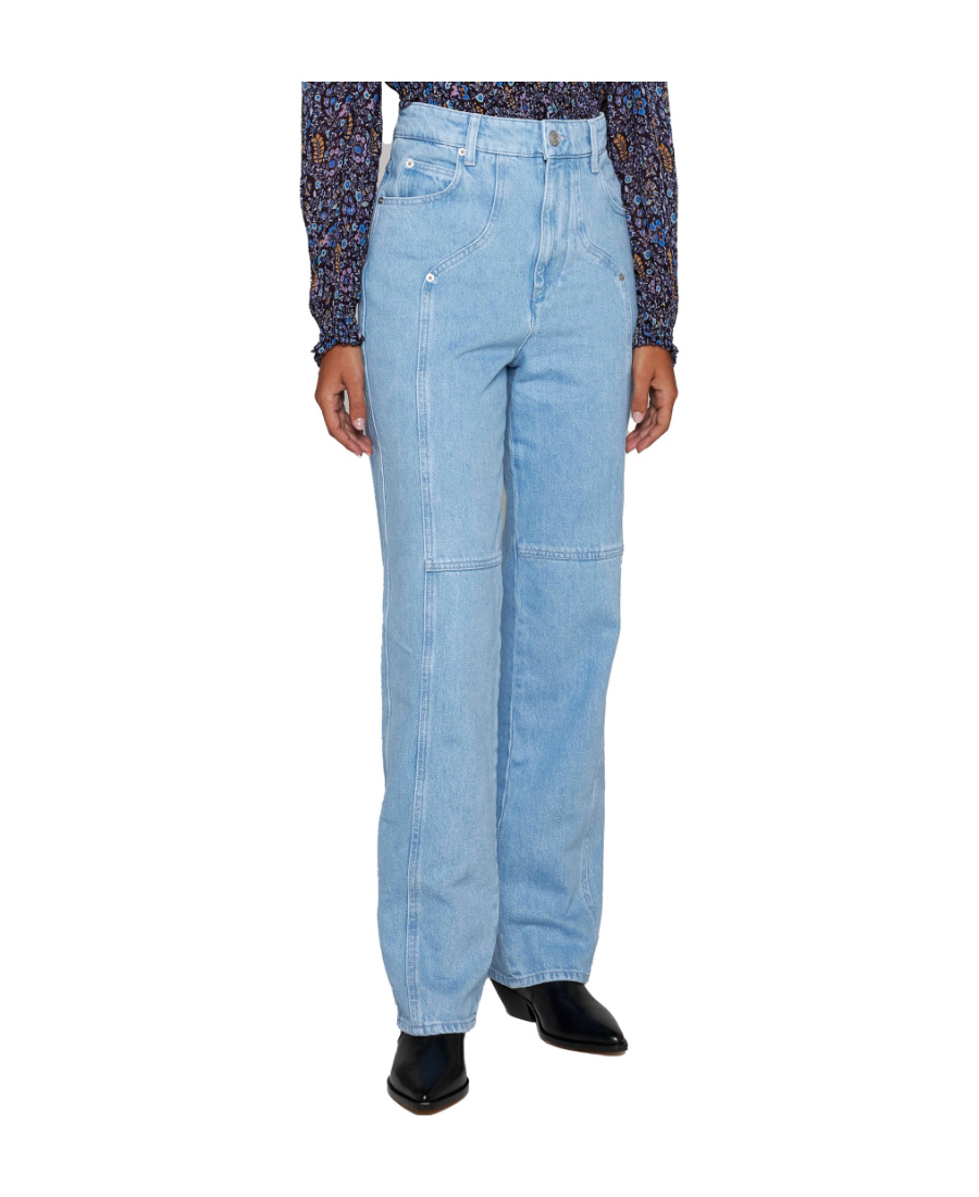 Isabel Marant Étoile Valeria Mid-rise Straight Jeans In Blue