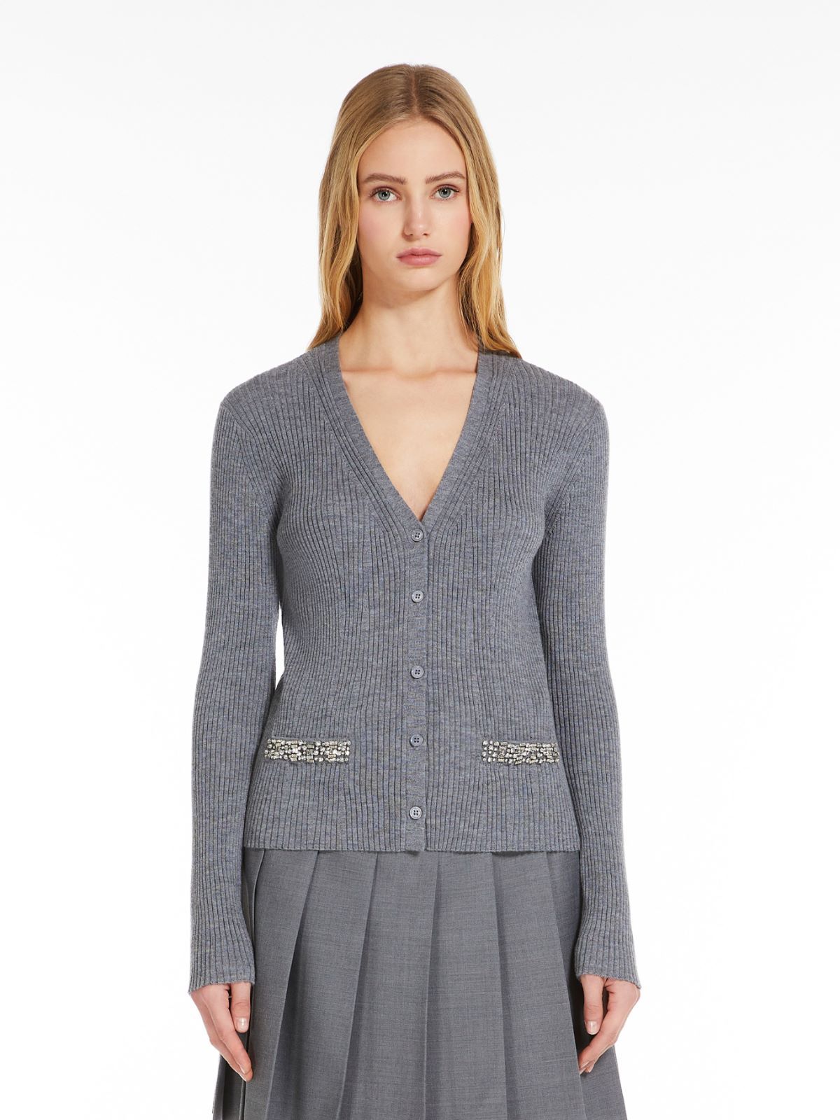 MAX MARA LONG-SLEEVED WOOL CARDIGAN