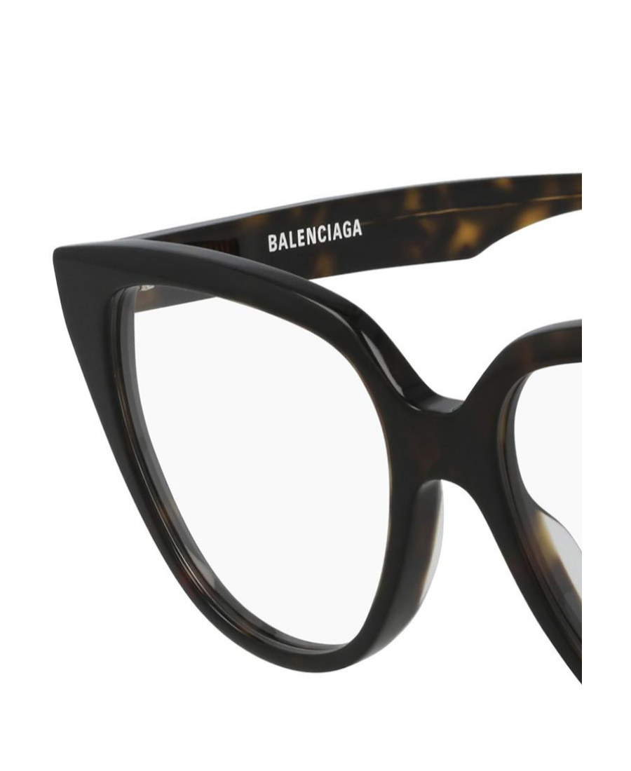 Balenciaga Tortoiseshell-effect Cat Eye Glasses In Black
