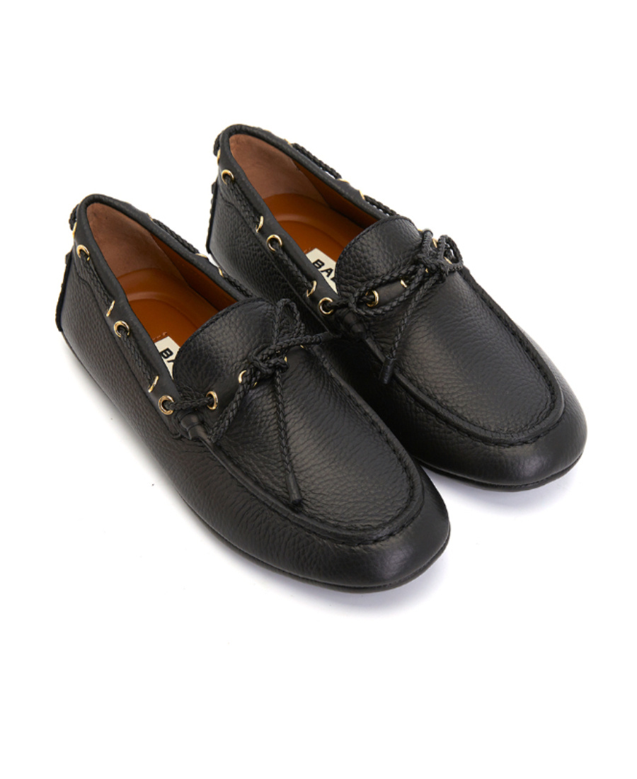 Bally Kyan Leather Loafers In Black