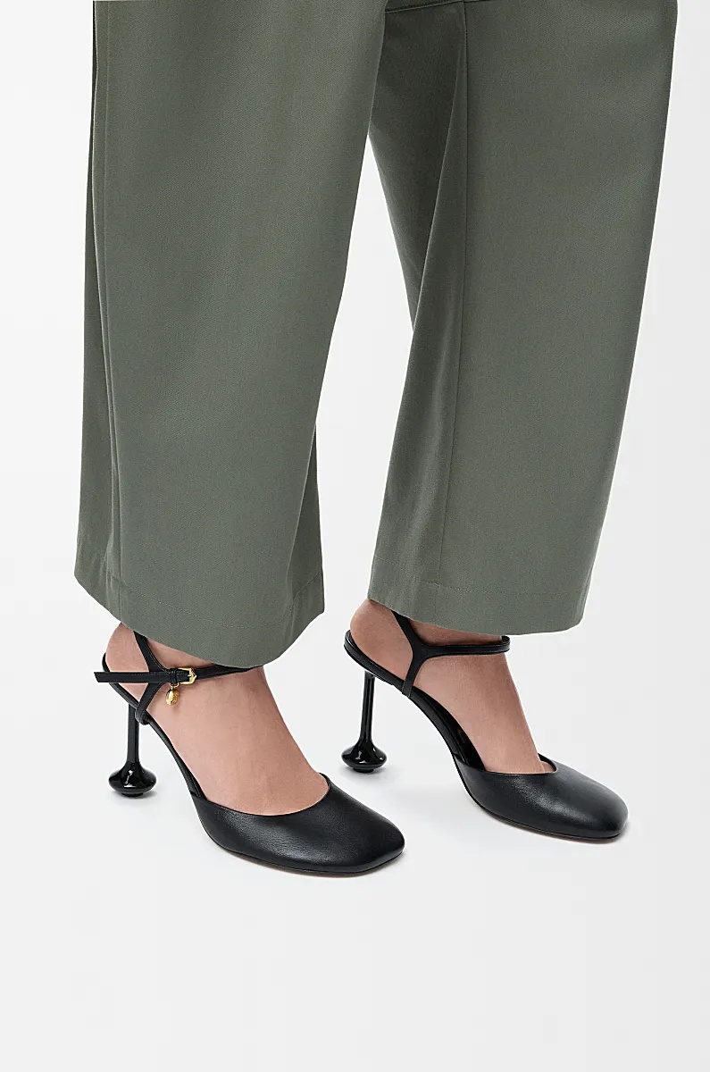 Loewe Ankle Strap High Heel Sandals In Black