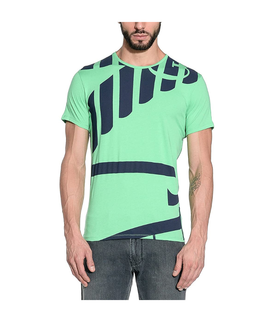 Armani Jeans Logo Details T-shirt In Green