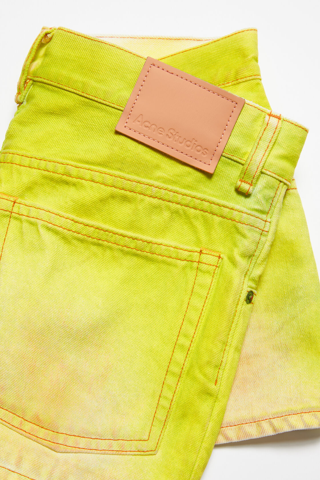 Acne Studios Denim Mini Skirt In Yellow