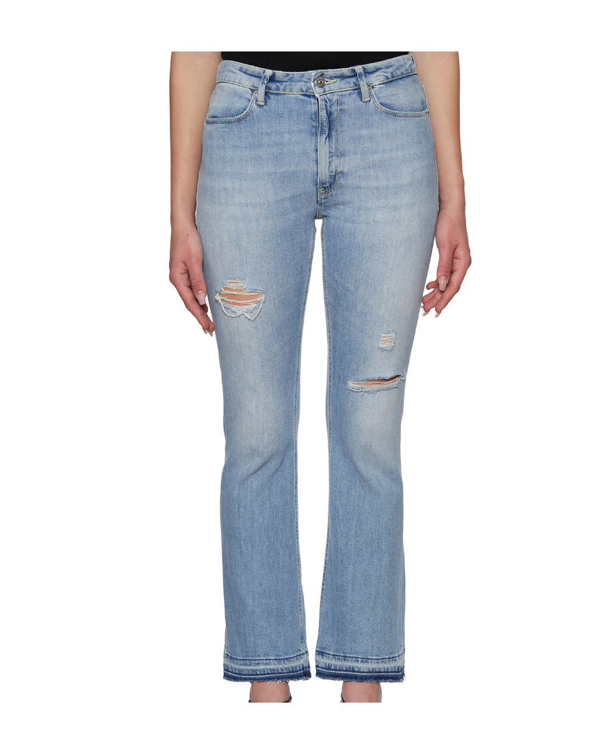 Dondup Mid-rise Flared Jeans In Blue