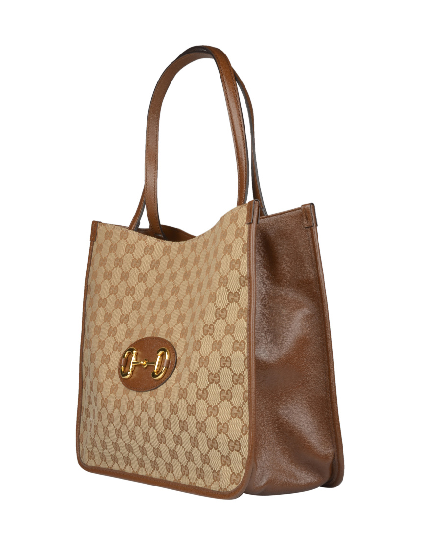 Gucci 1955 Horsebit Tote Bag In Nude