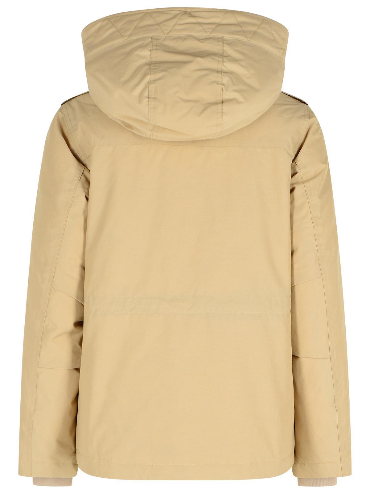 Woolrich 'military' Beige Cotton Blend Jacket In Gold