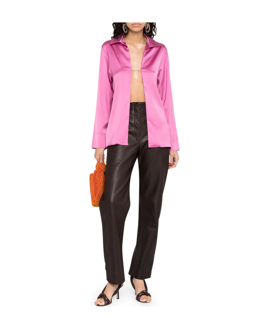 Jacquemus La Chemise Notte Logo-plaque Shirt In Pink
