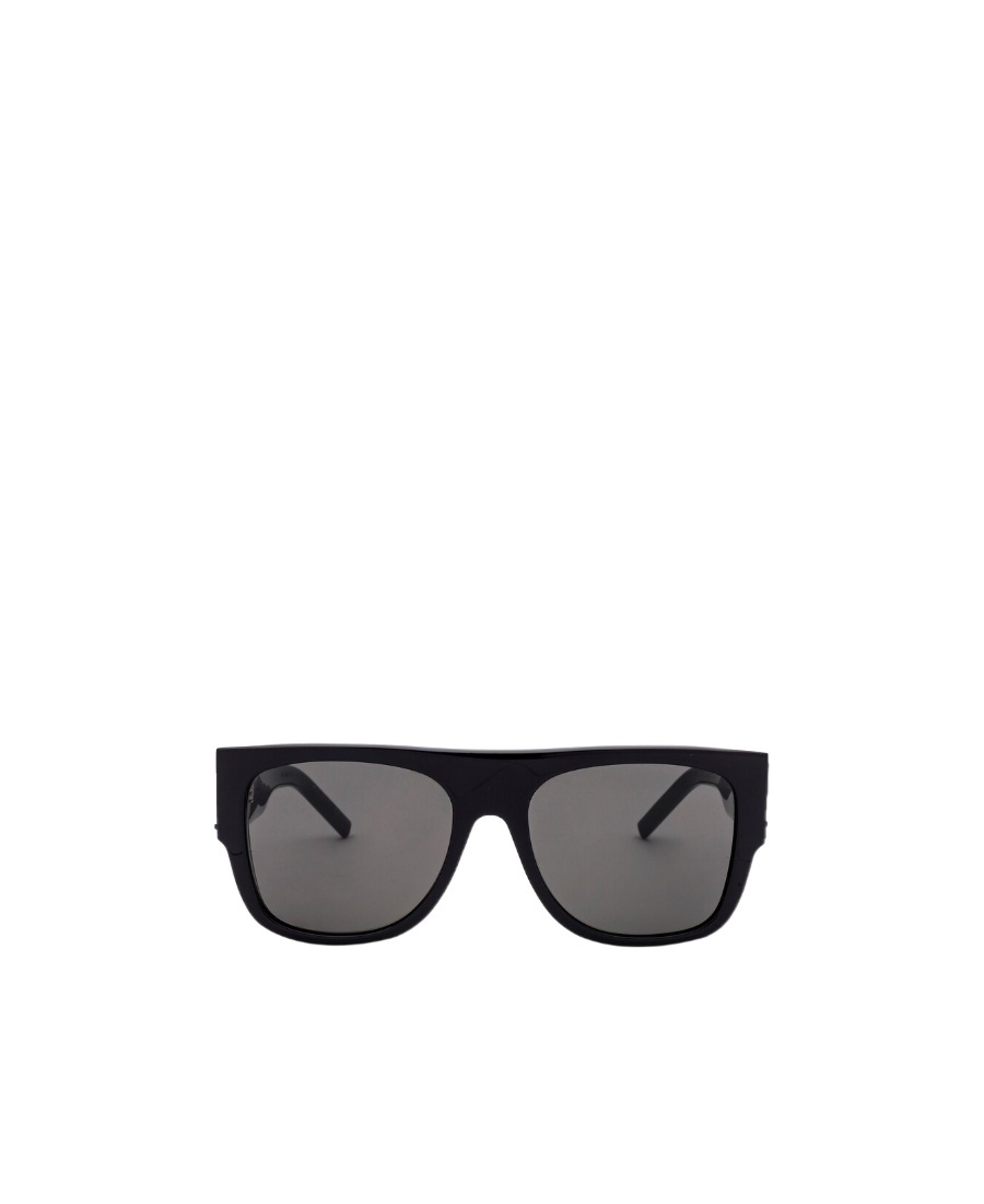 Saint Laurent Logo Sunglasses In Gray