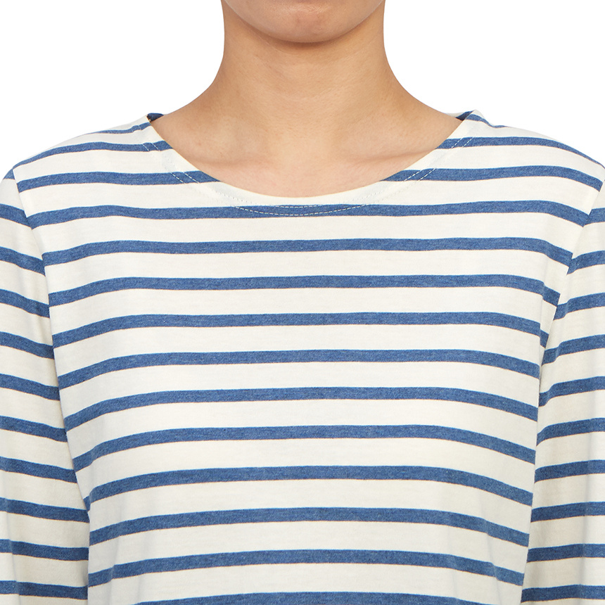 Saint James Striped Graphic T-shirt In Blue