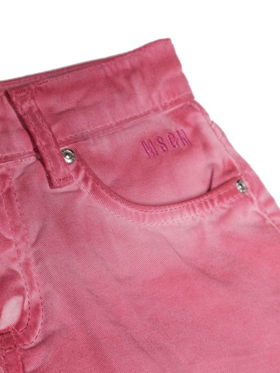 Shop Msgm Belt Ring Shorts In Pink