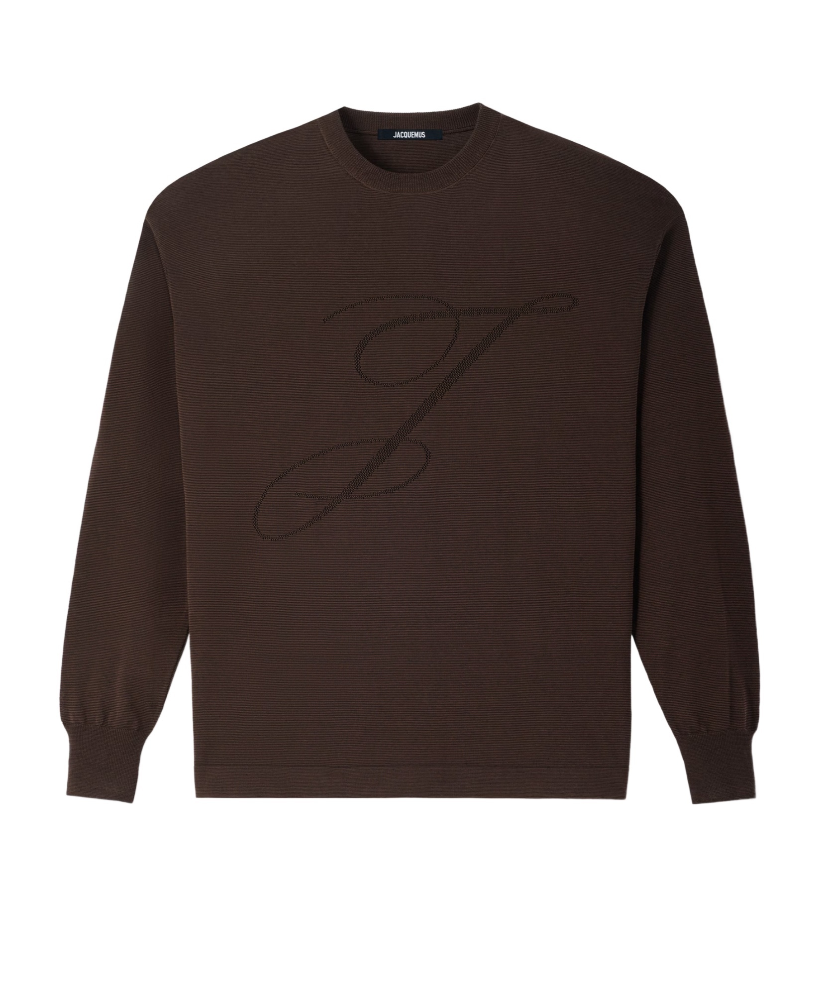 Jacquemus Long Sleeve Sweater In Brown