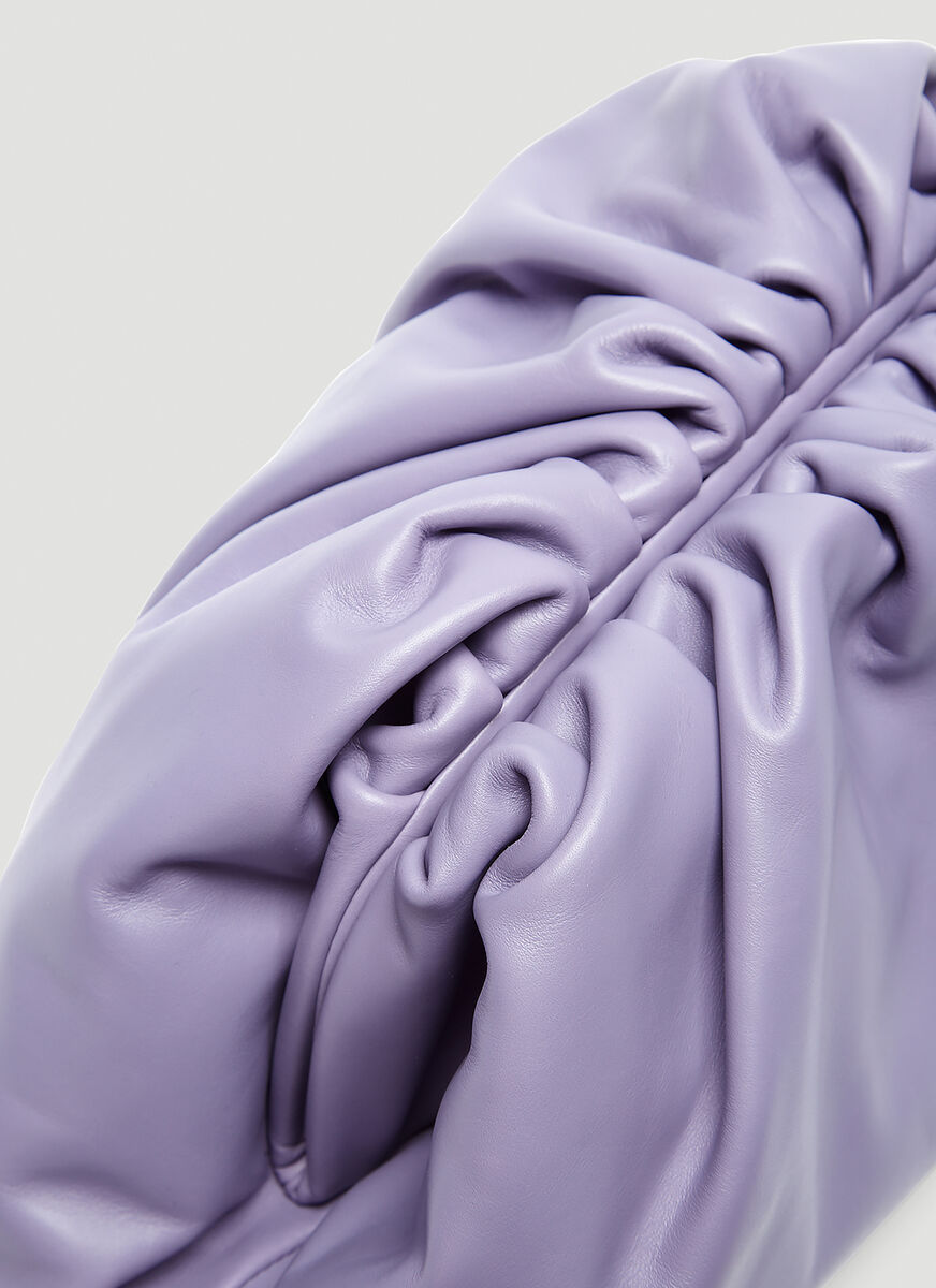 Shop Bottega Veneta The Pouch Clutch In Purple