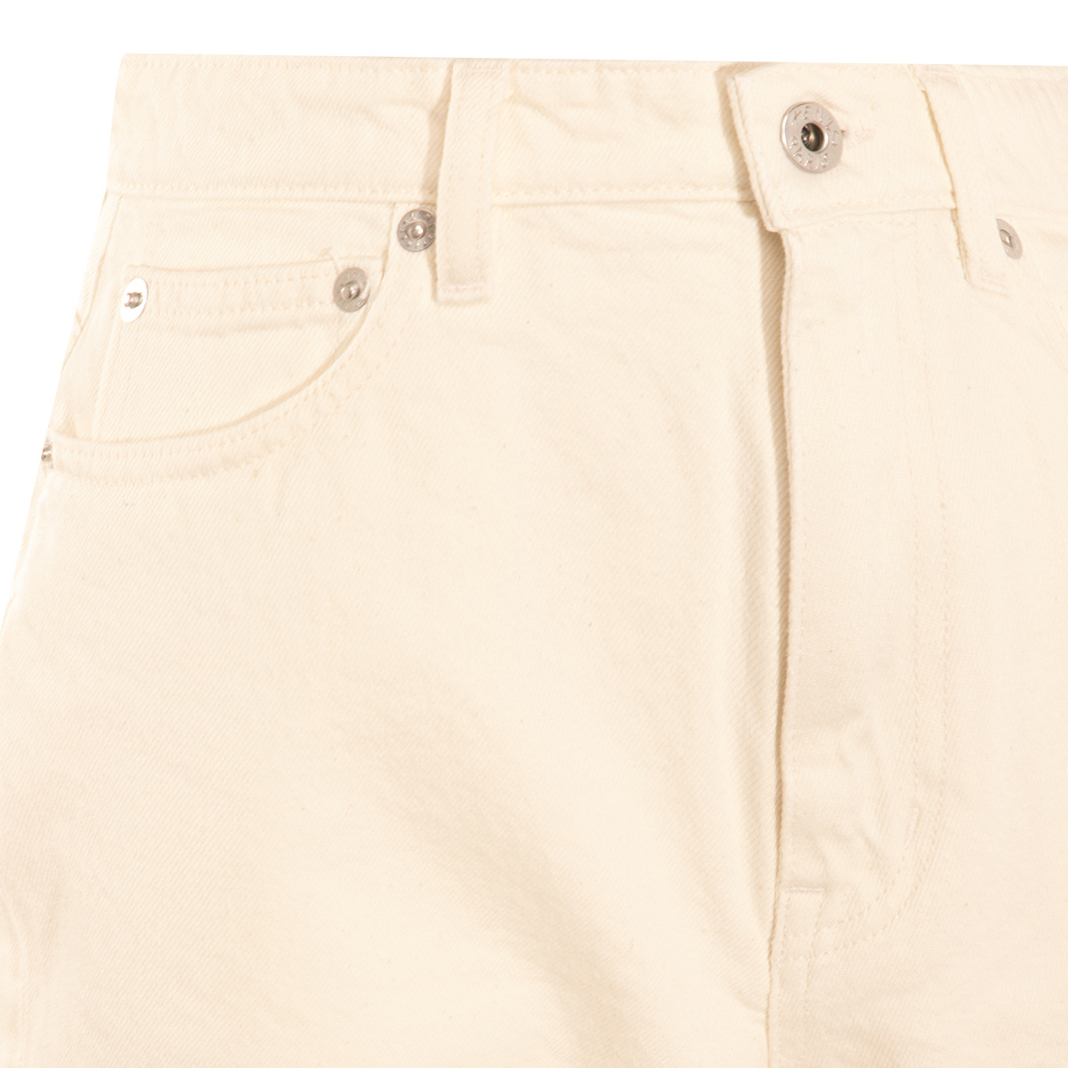 Kenzo Denim Shorts With Belt Loops And Pockets In White