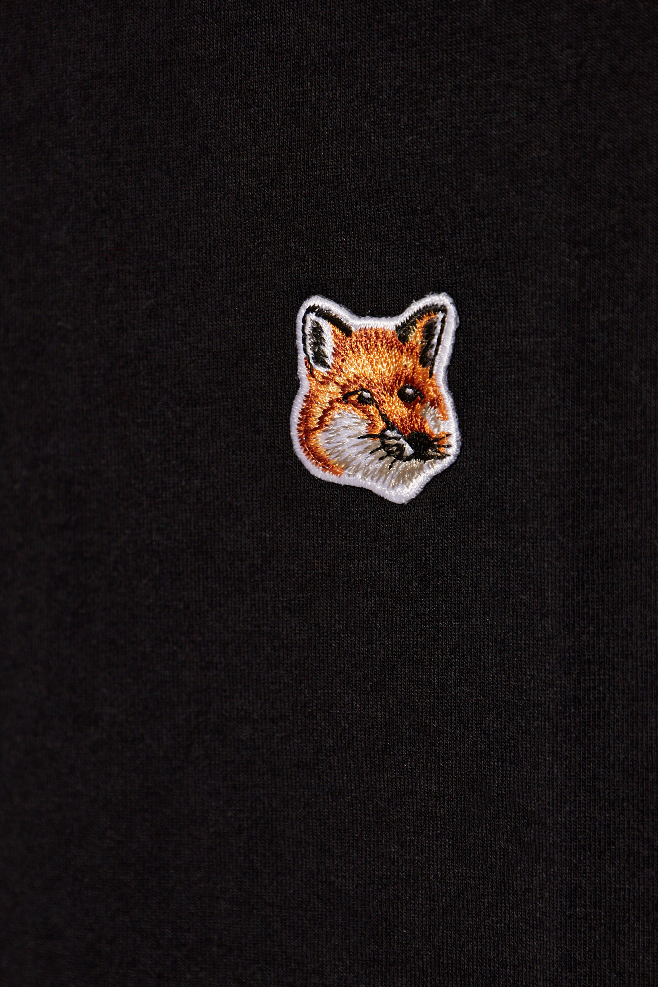 Maison Kitsuné T-shirt With Fox Patch In Black