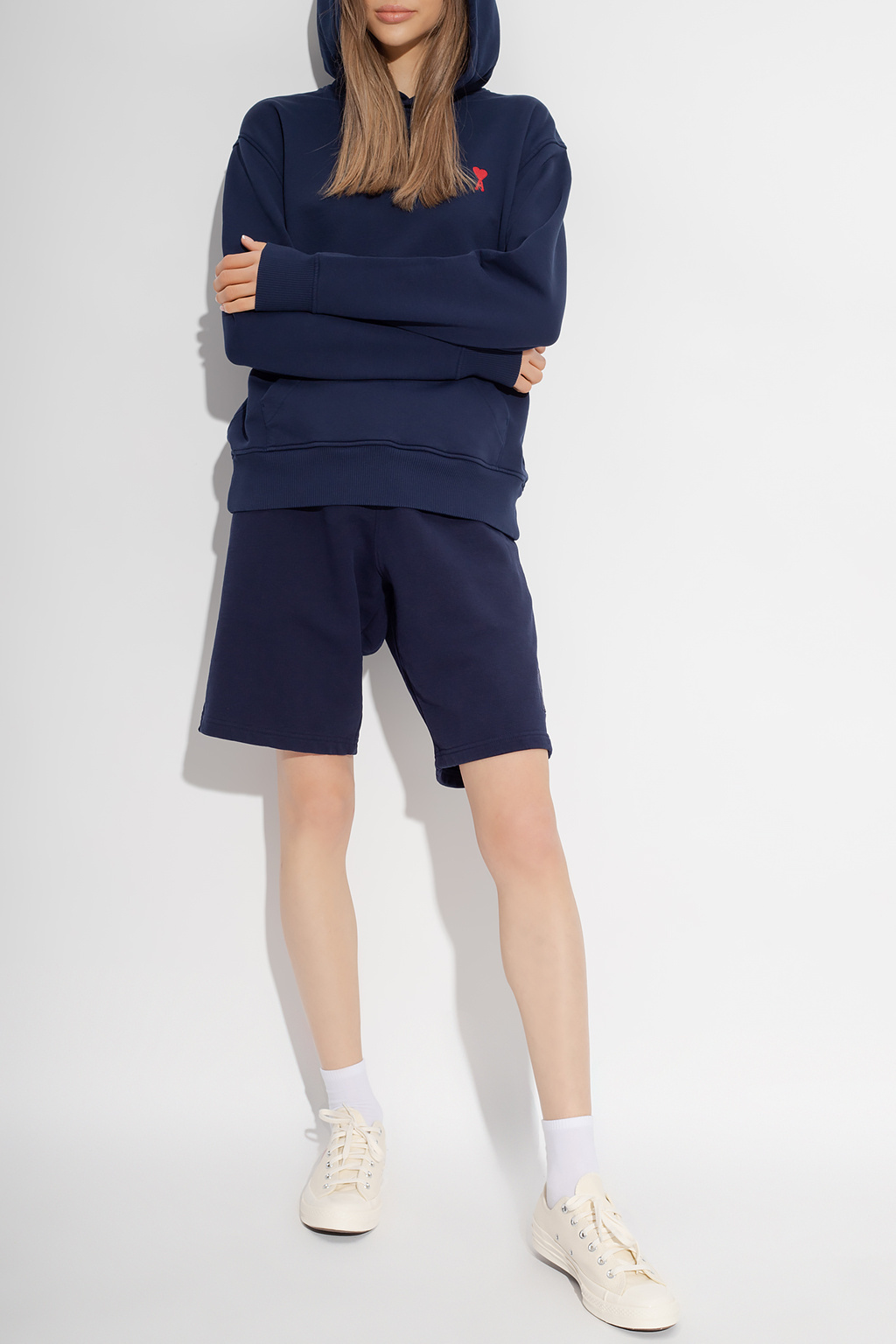 AMI ALEXANDRE MATTIUSSI DRAWSTRING TRACK SHORTS