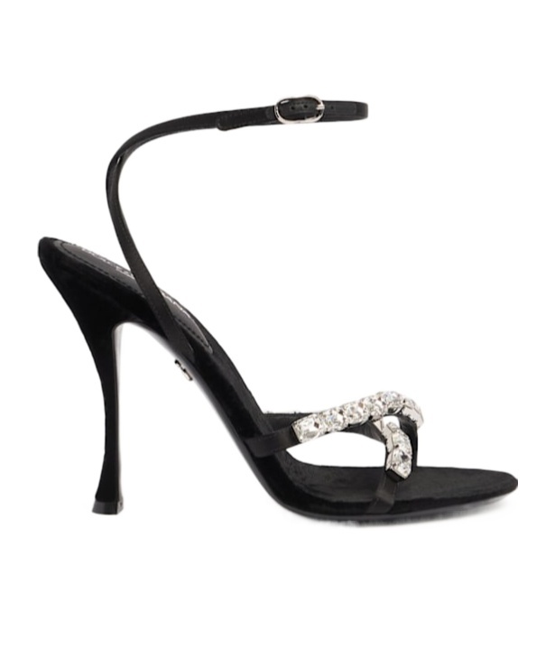 Dolce & Gabbana Keira 105 Satin Sandals With Gemstone Embellishments