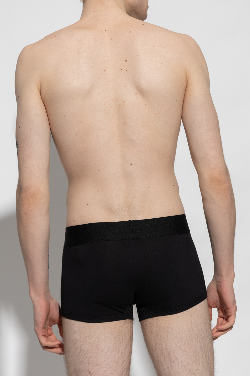 Palm Angels Men's Set Of Two Cotton Boxers | Size Small | Pmuh001c99fab0020110 Color Whiteblack In Black