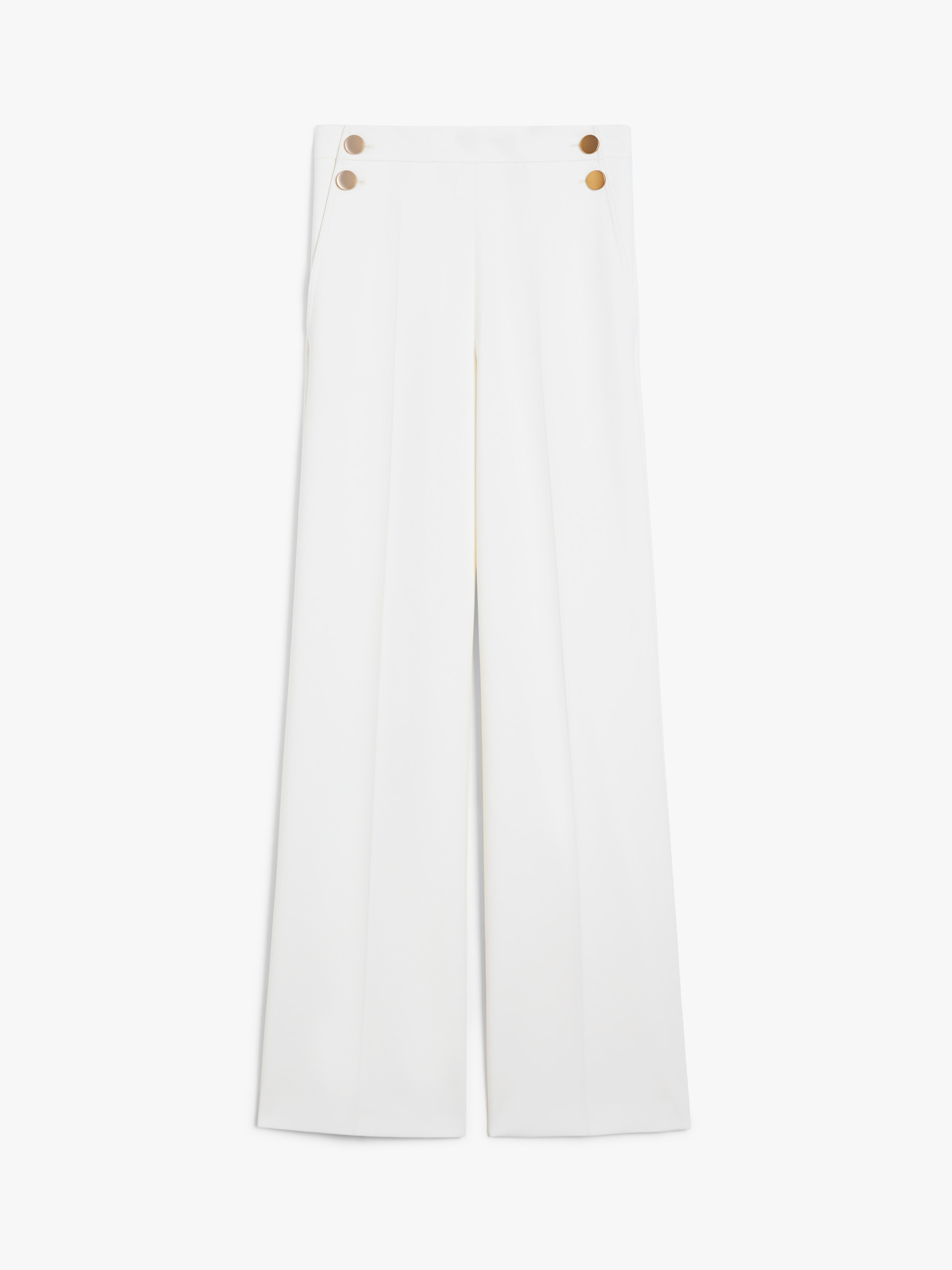 Max Mara Pleated Casual Pants In White